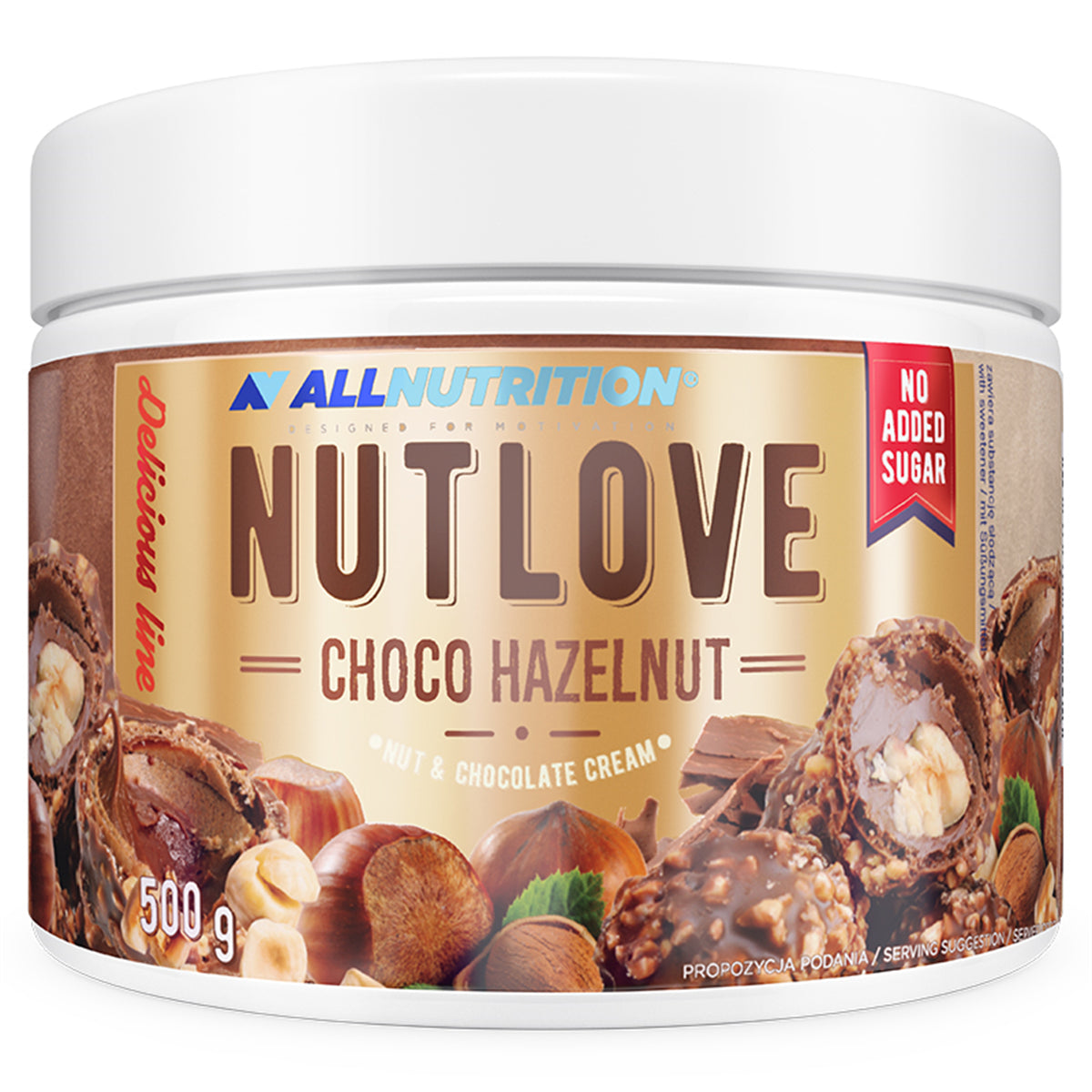 NUTLOVE šokoladinis kremas su lazdyno riešutais 500g