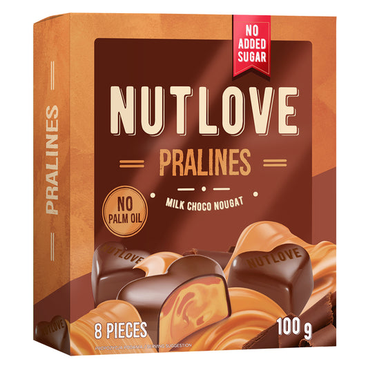 NUTLOVE pieniško šokolado pralines su nugos įdaru